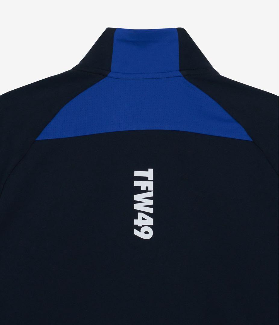 TFW49 MOCK NECK HALF ZIP L/S TEEブラックLサイズ
