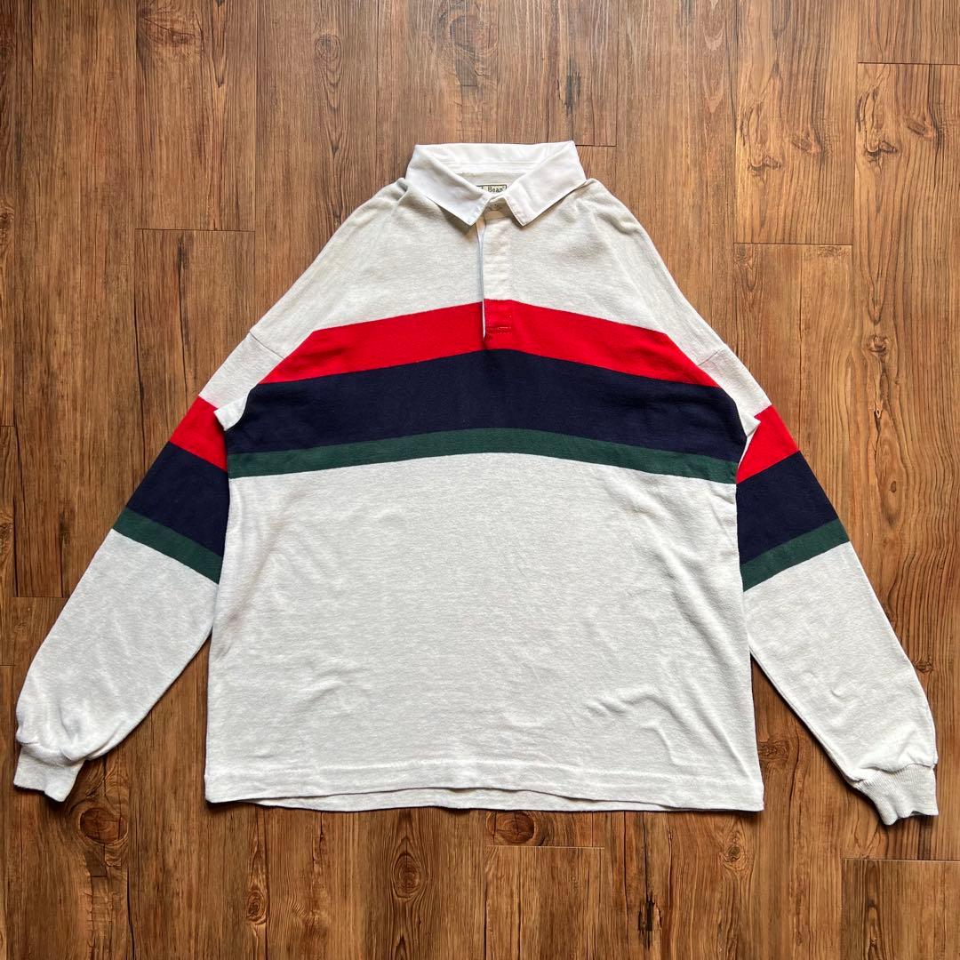 USA製！！【L.L.bean エルエルビーン】ラグビーシャツ XL 長袖