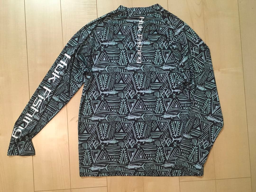 Huk Fishingフィッシングシャツ 総柄 カジキ M（L） 美品