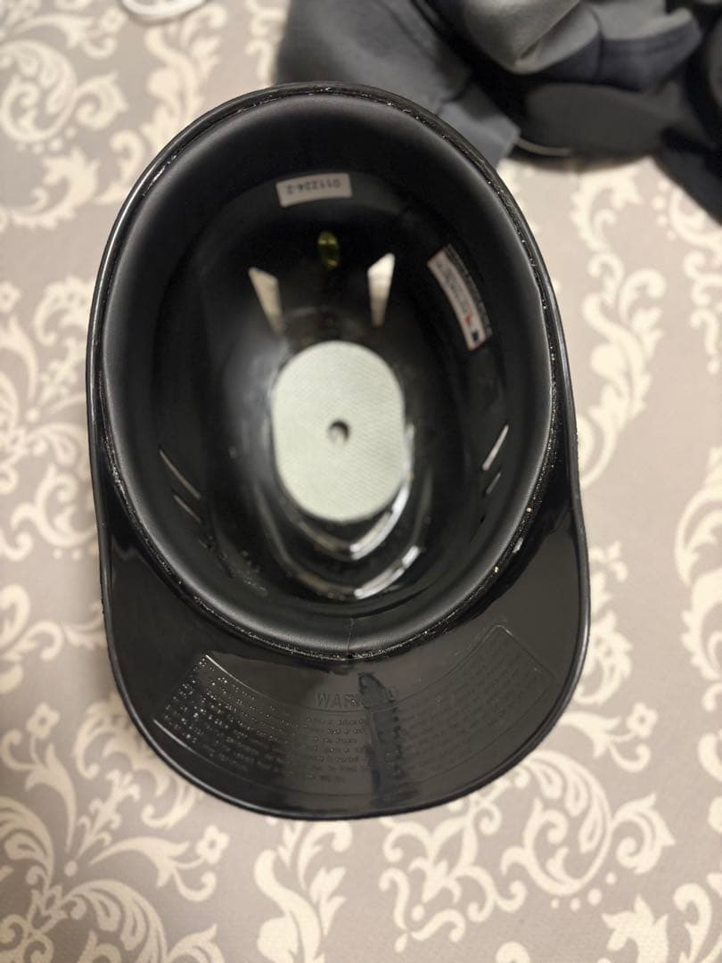 黒 バッター用ヘルメット スリット付き