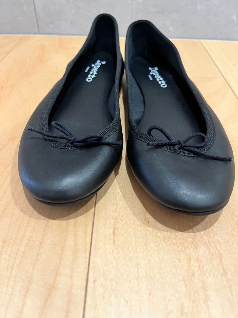 極美品 Repetto レペット バレリーナ フラットシューズ リボンレザー38