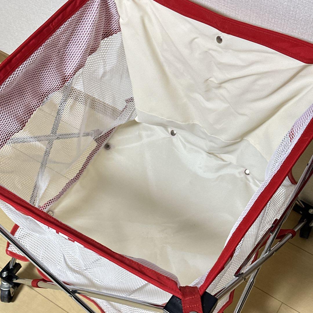 美品 molten ボールカゴ キャスター付き 折りたたみ式 収納バッグ付き