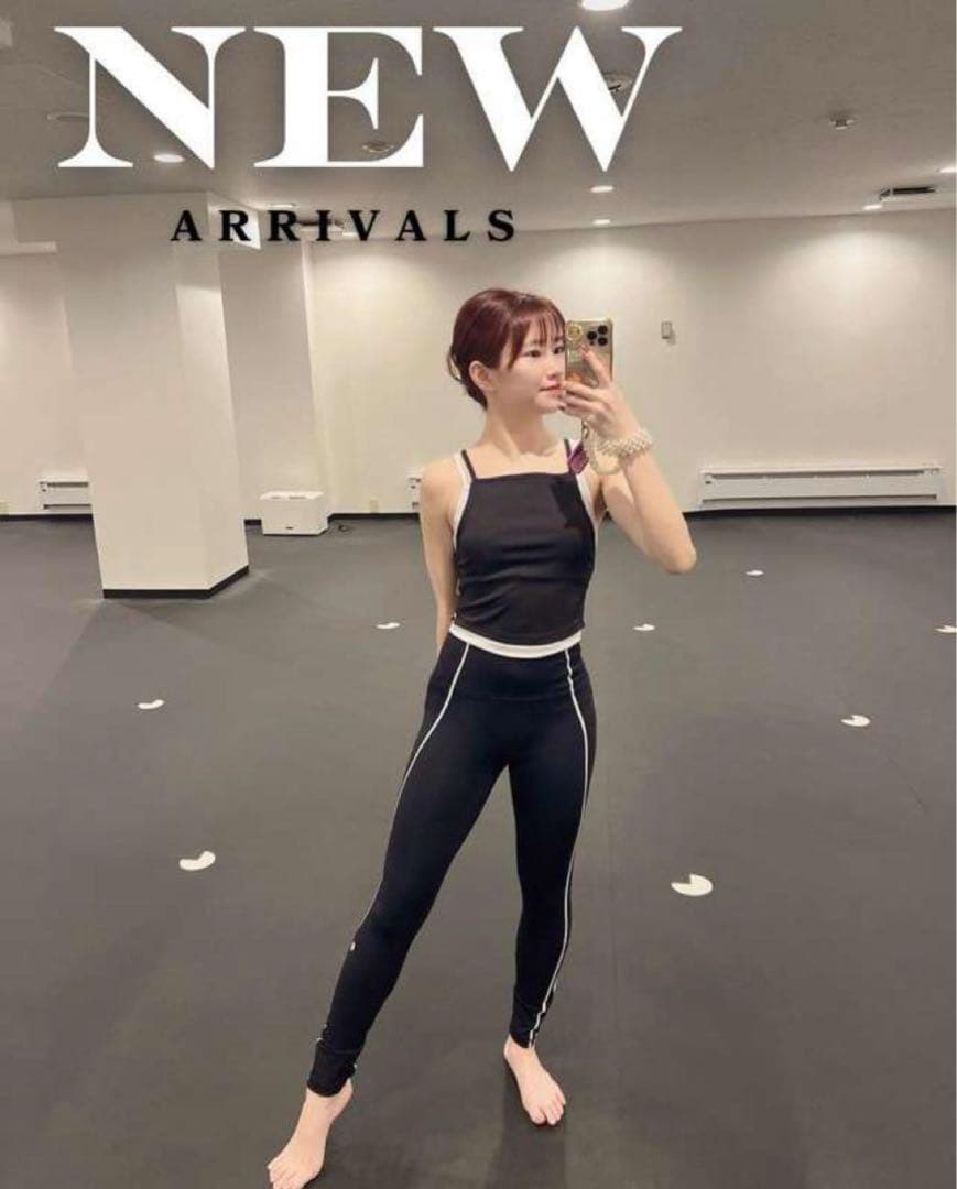 新品未使用❤️ 【SUKALA】リブコンビショートタンクトップ❤️MブラックLAVA
