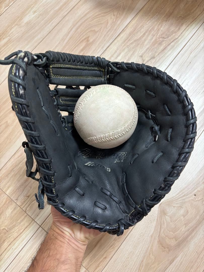 Mizuno 軟式グローブ 黒 少年用 ファーストミット