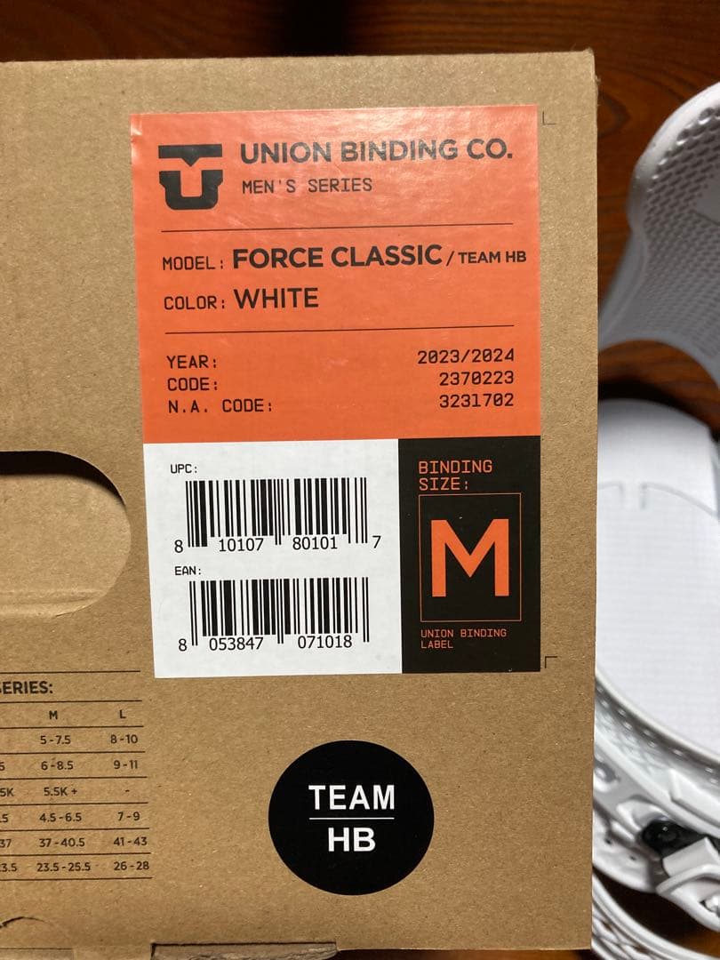 UNION FORCE CLASSIC TEAM HB Ｍサイズ