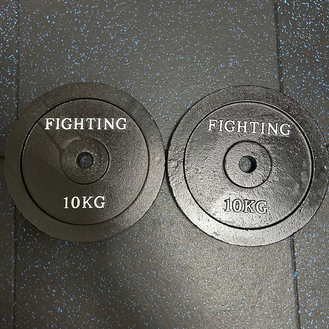 ファイティングロード 28mm径アイアンプレート 10kg×2枚　アイロテック