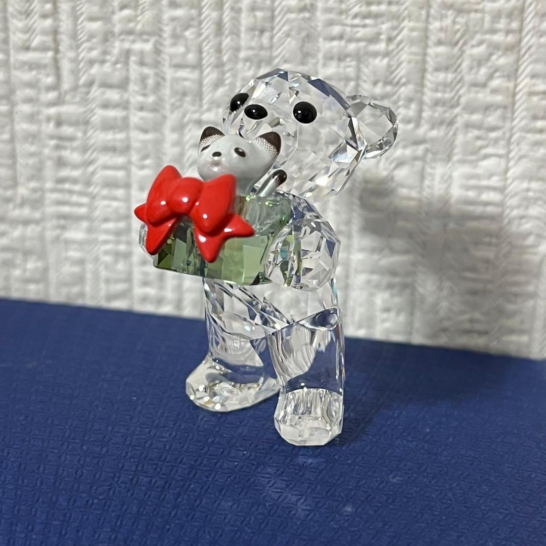 Swarovski クリスタル クマと子猫の置物 約7cm