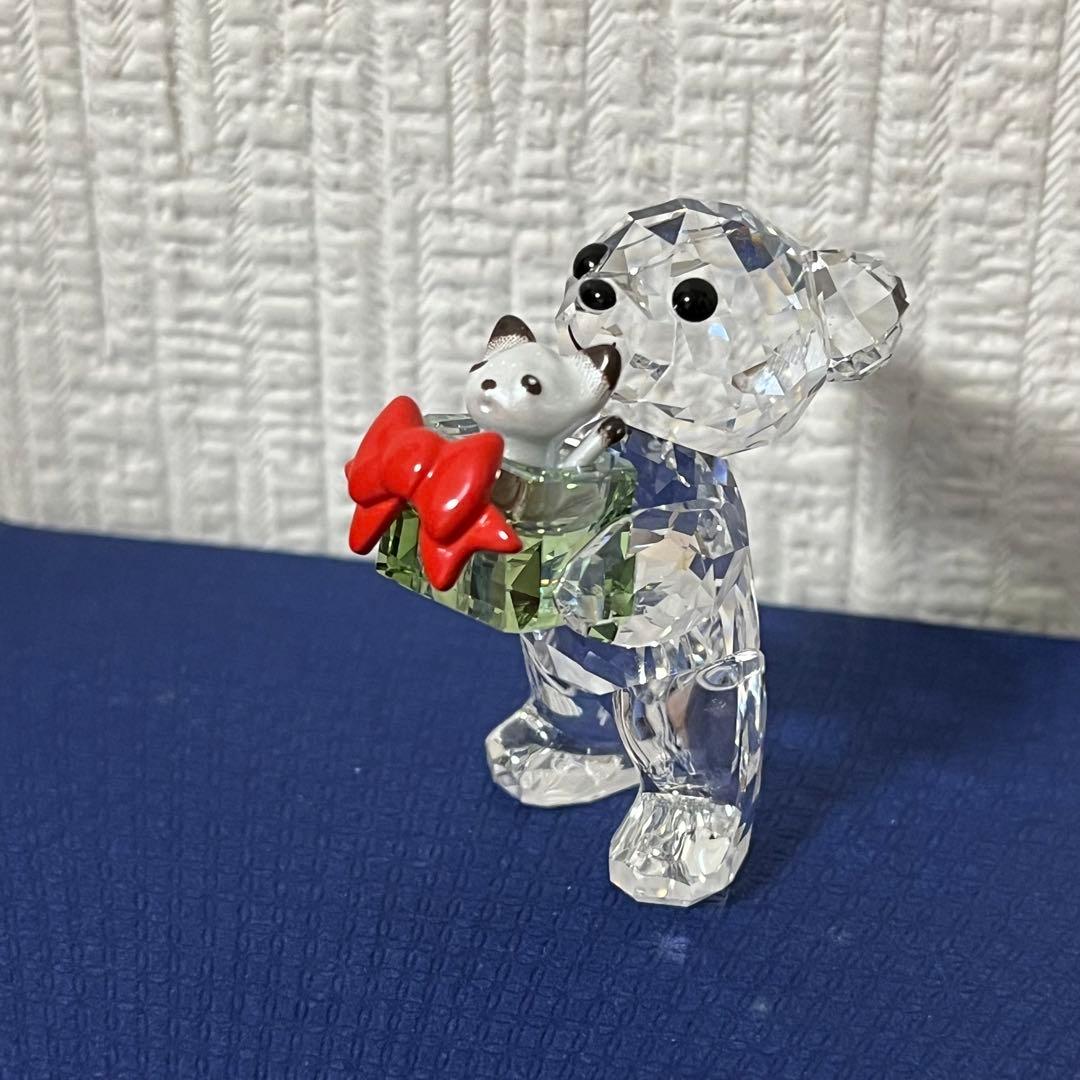 Swarovski クリスタル クマと子猫の置物 約7cm