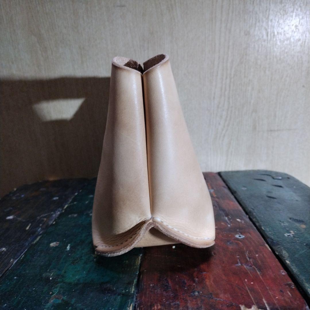 【厚革堅牢】総手縫いハンドメイド　一枚革のハンドバッグ　救急箱