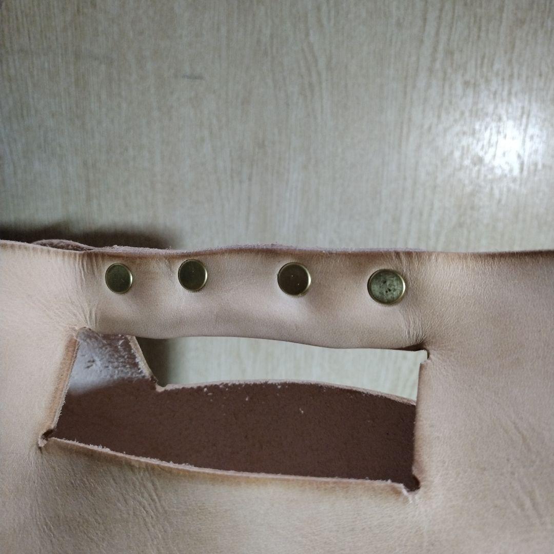 【厚革堅牢】総手縫いハンドメイド　一枚革のハンドバッグ　救急箱