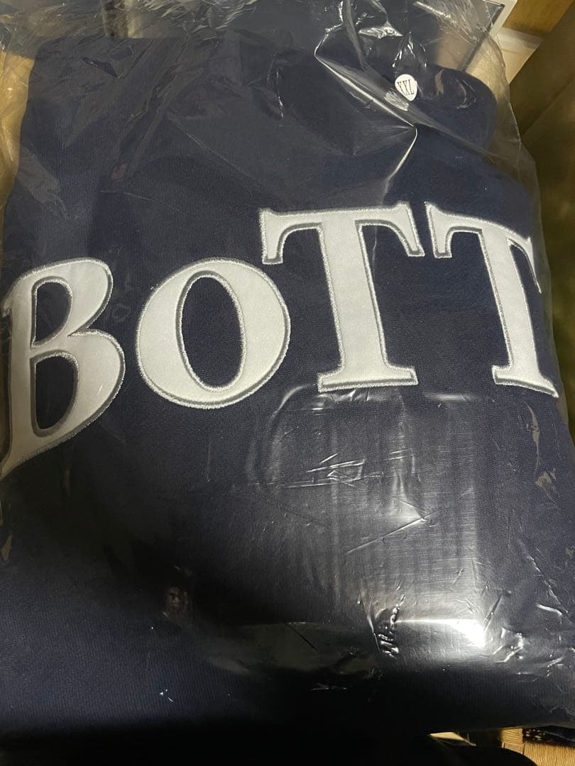 BoTT ネイビー フード付きスウェット XXL