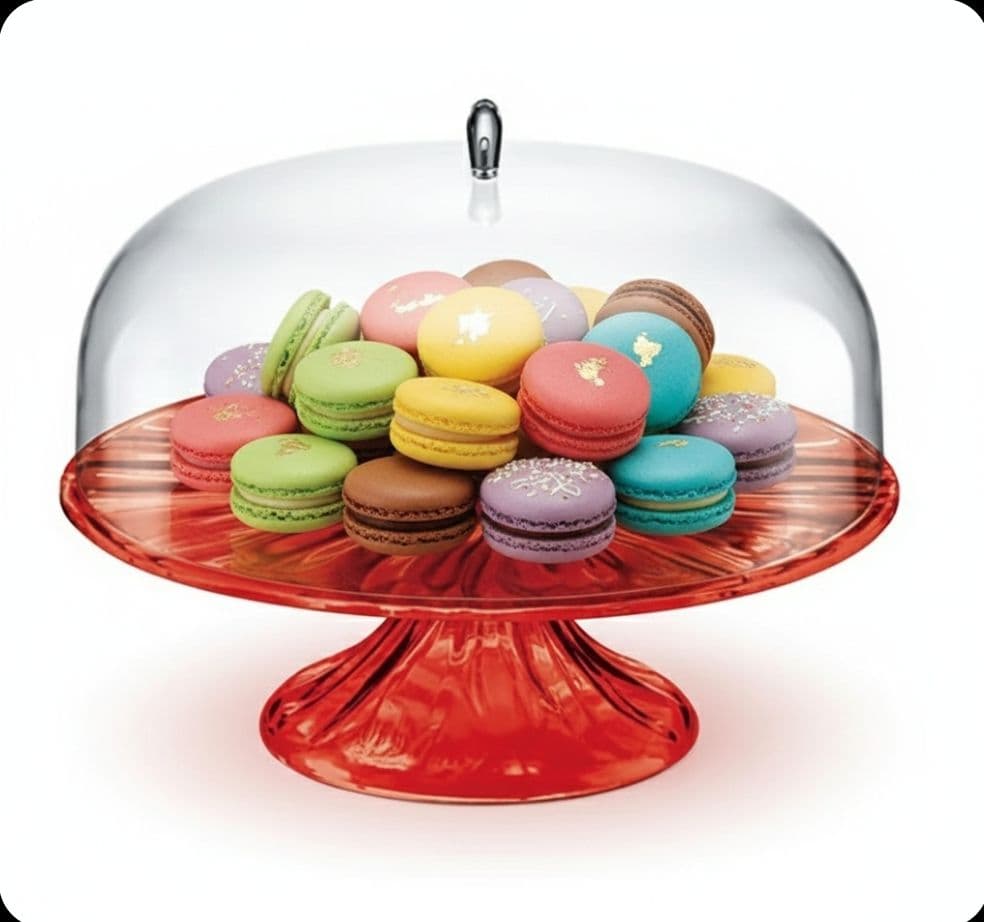 【新品未使用】guzzini ケーキスタンド＆ドーム 27cm