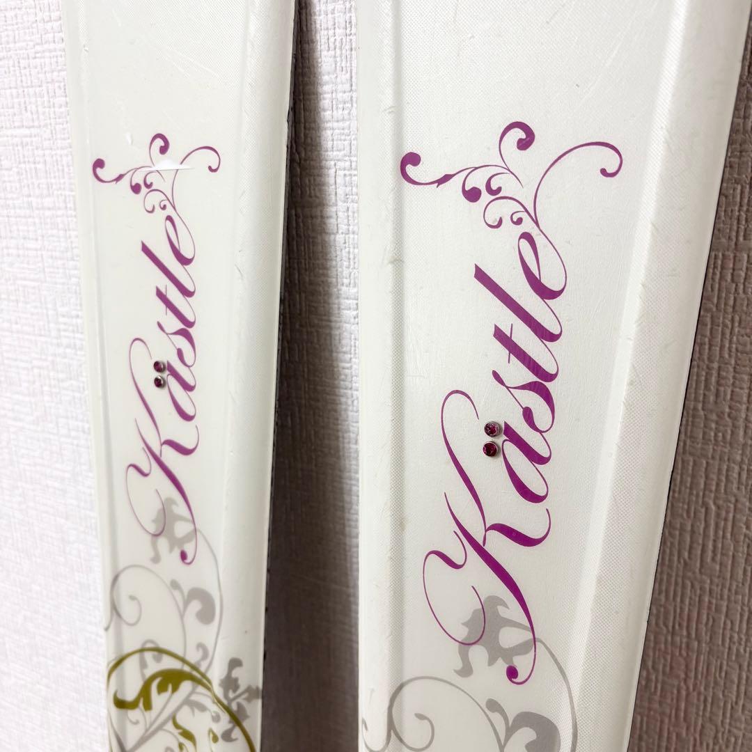 レディース　KASTLE 24〜24.5cm スキーセット　ストック付