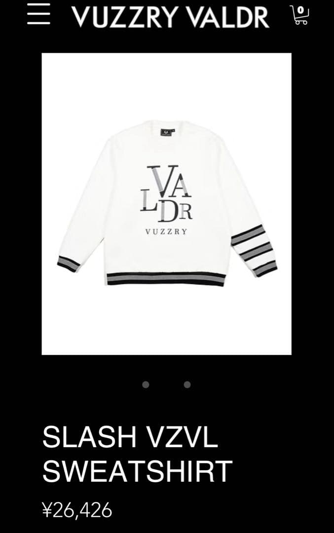 l*.様 VUZZRY VALDR SLASH VZVL SWEATSHIRT現
