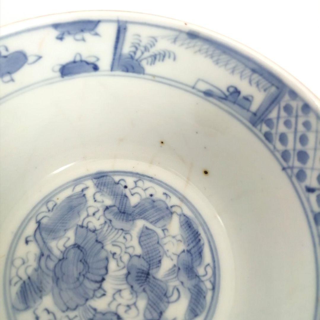 古伊万里　赤玉　松竹梅図　蓋茶碗　5客組