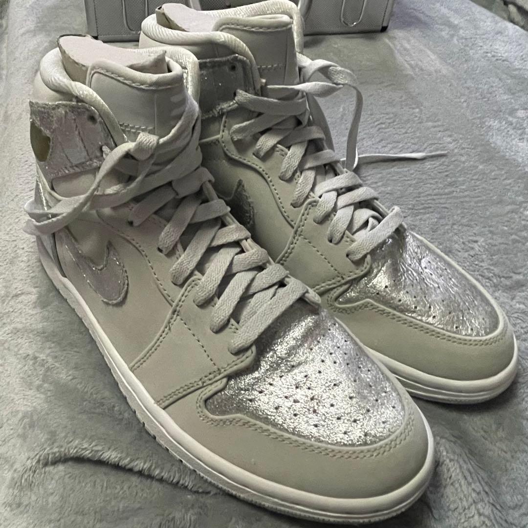 シューズ(男性用) NIKE AIR JORDAN 1 RETRO HI SILVER 26.5