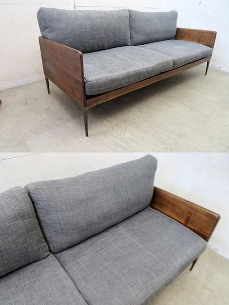 展示品■スクエアルーツ■クルソファ■3人掛けソファ■オーク無垢材■フェザー