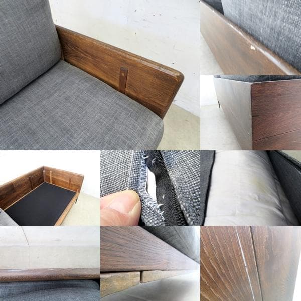 展示品■スクエアルーツ■クルソファ■3人掛けソファ■オーク無垢材■フェザー