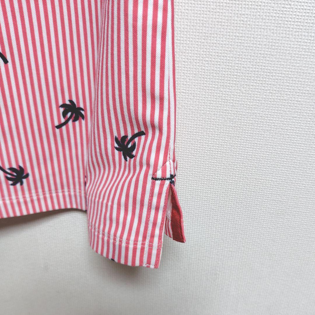 Munsing Wear 半袖シャツ ヤシの木 ストライプ　　美品　匿名配送