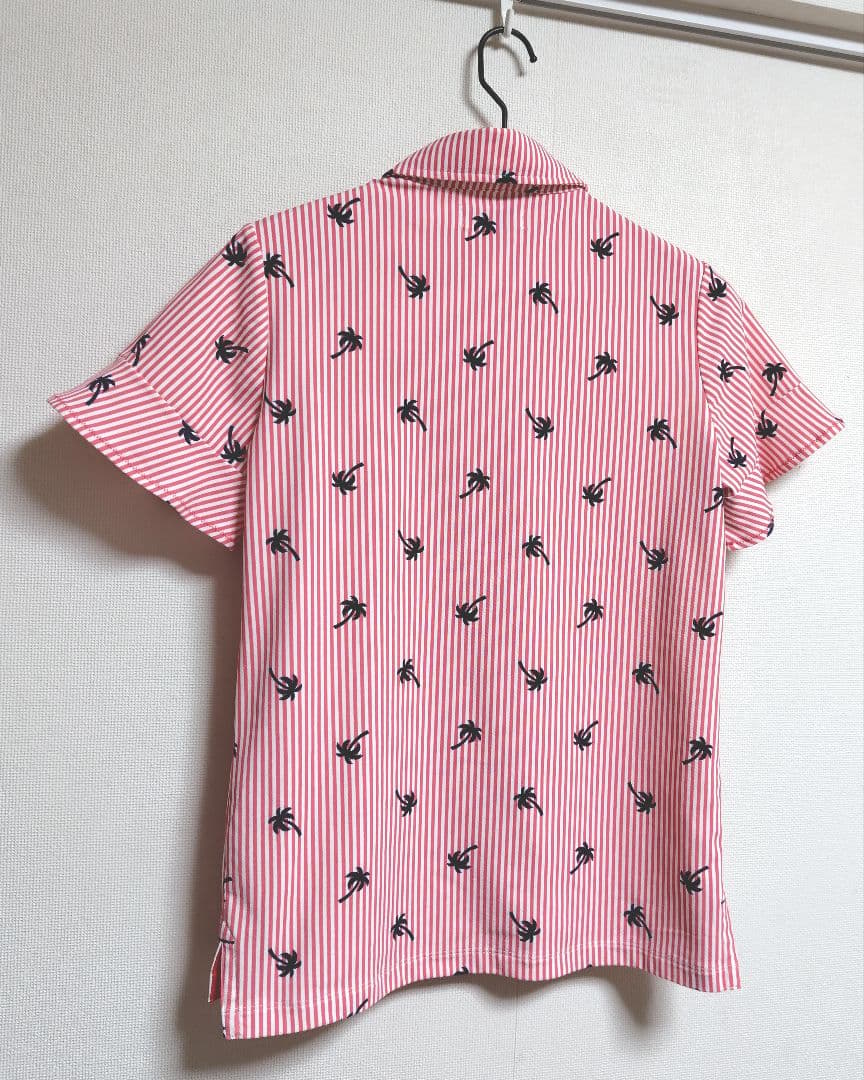 Munsing Wear 半袖シャツ ヤシの木 ストライプ　　美品　匿名配送