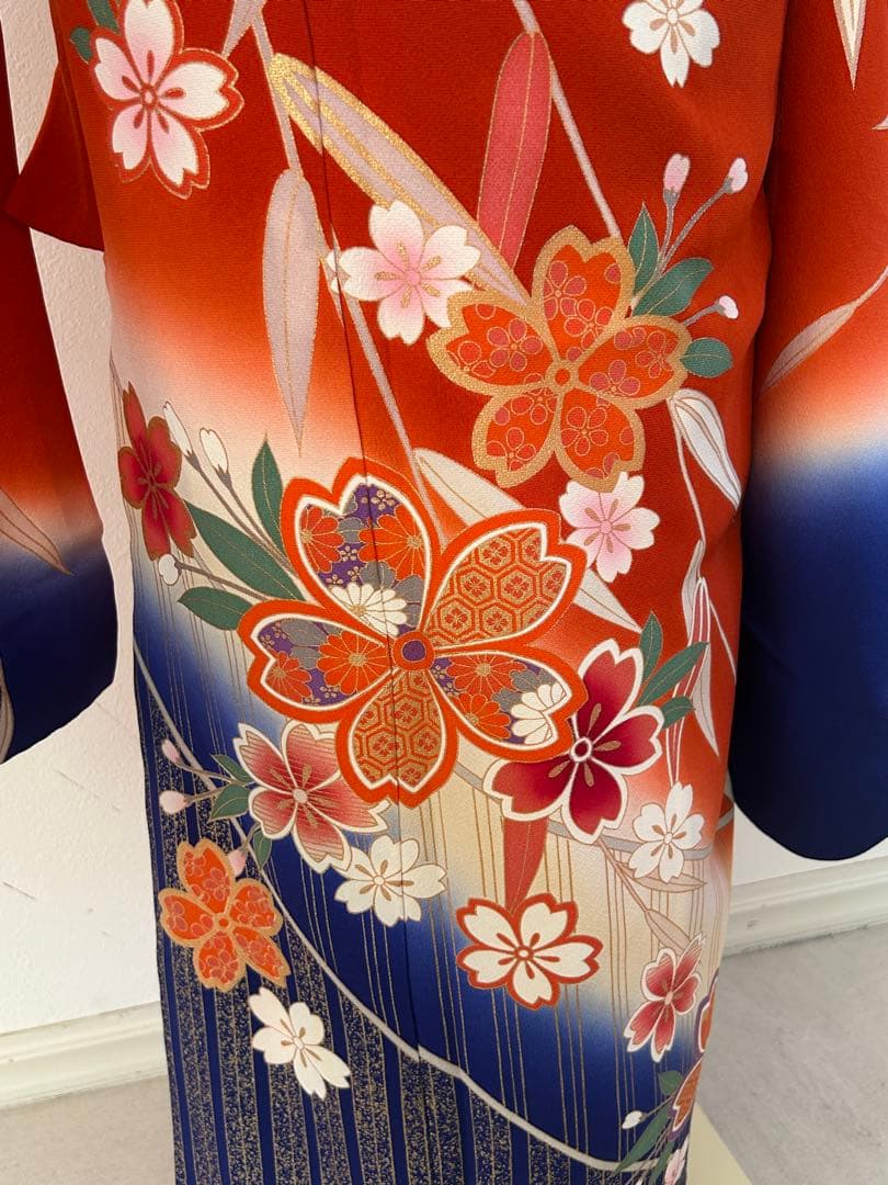 7歳　七五三　美品　正絹着物　古典柄　帯　帯揚げ　帯締め　しごきセット