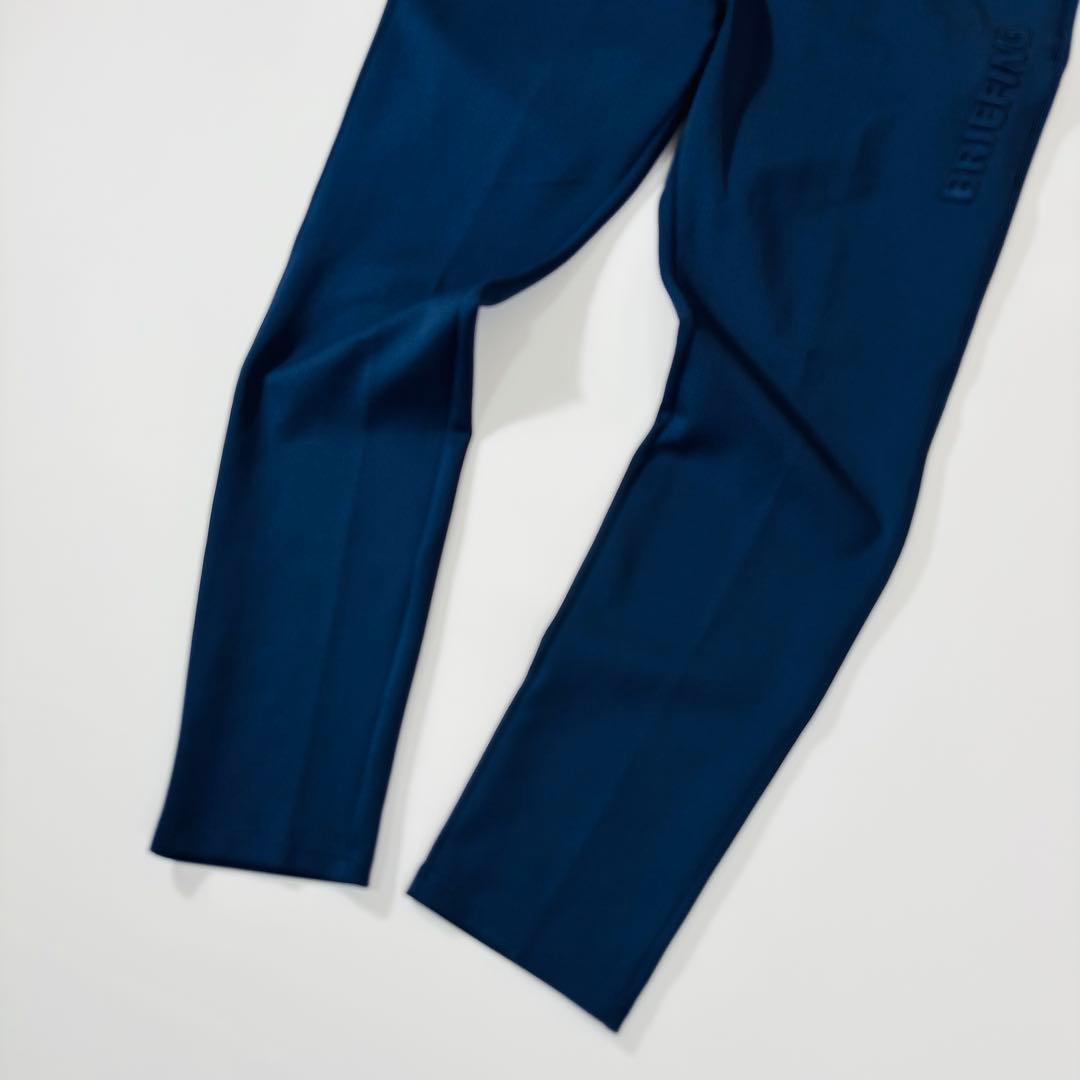 775 美品✨ブリーフィング スリムストレッチパンツ XL ネイビー 3Dロゴ