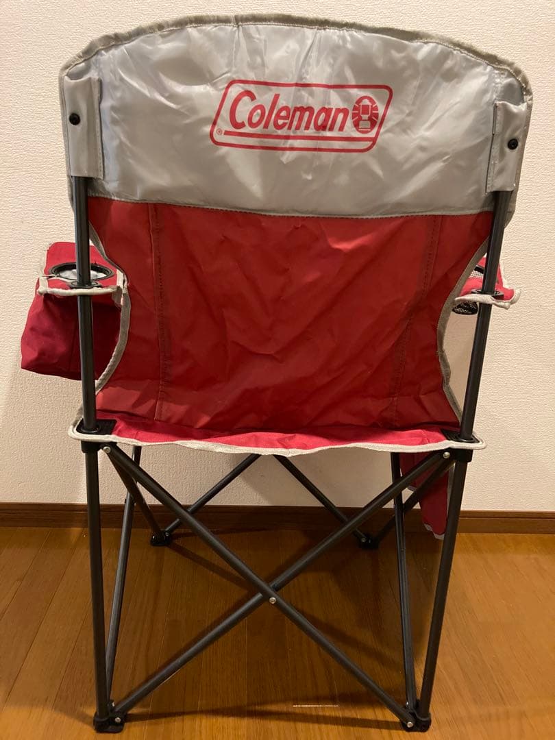 【新品未使用】稀少Colemanチェア クーラー付き★耐荷重130kg!②