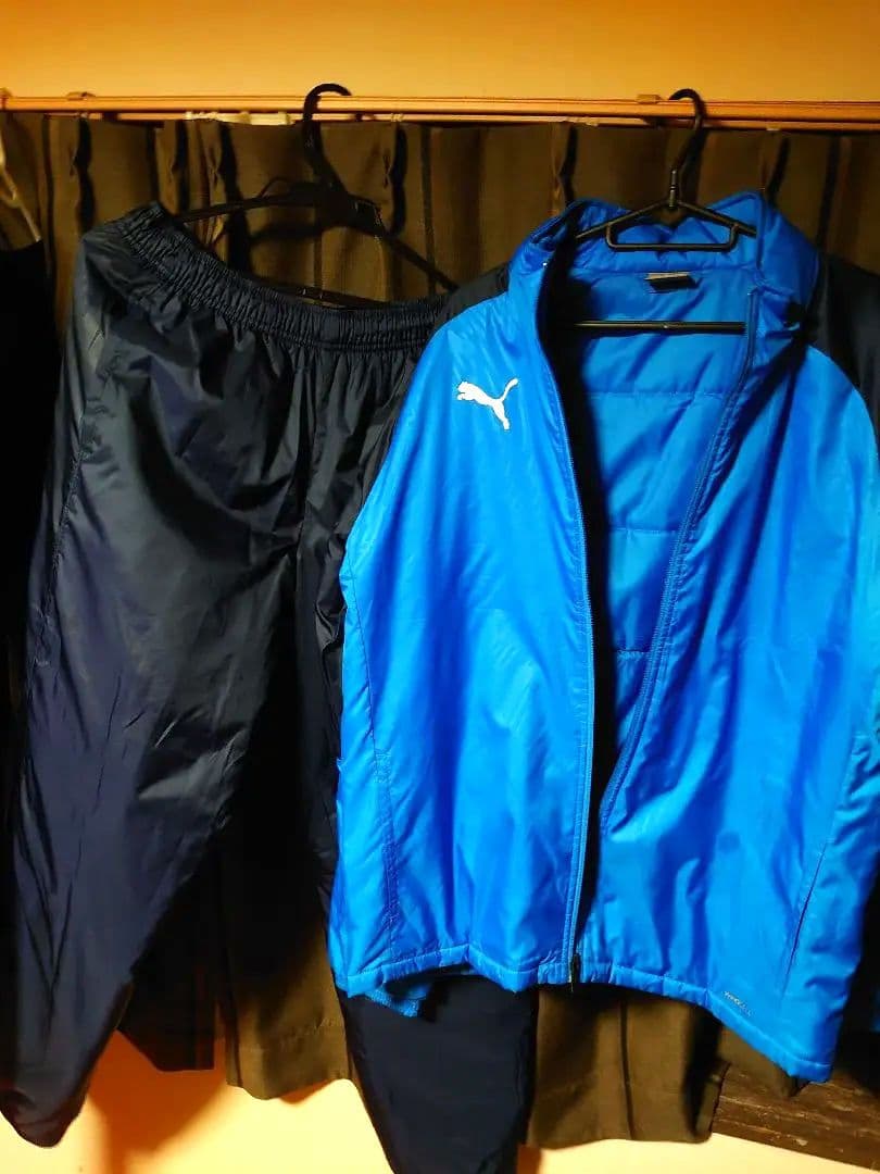 Puma 青黒ジャケット 上下セット アップ サイズ Ｌ (限界最終値)