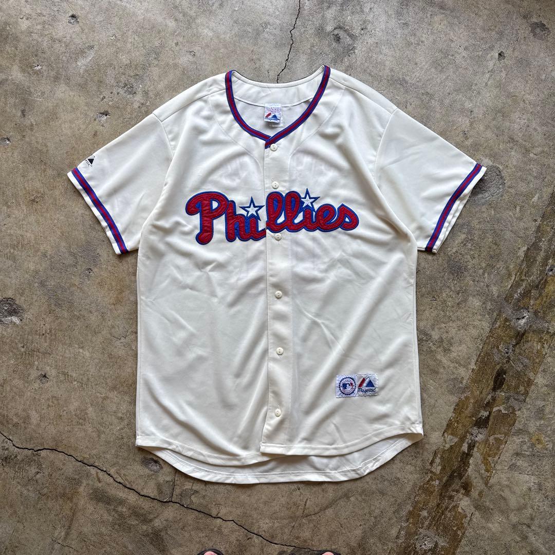 応援グッズ MLB Phillies Majestic game shirt