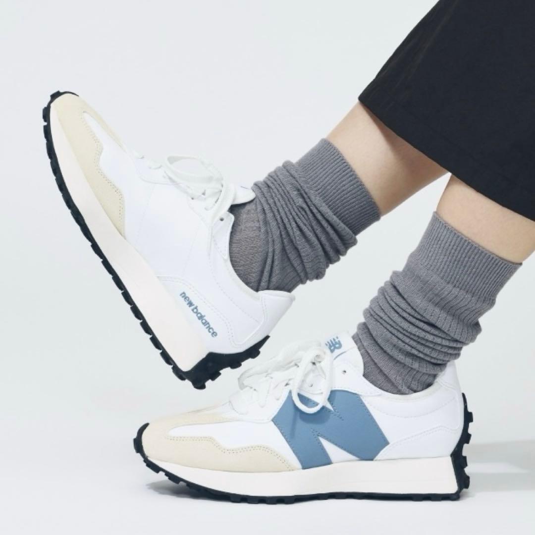 ニューバランス New Balance 327ホワイト×ブルー / 24.0cm