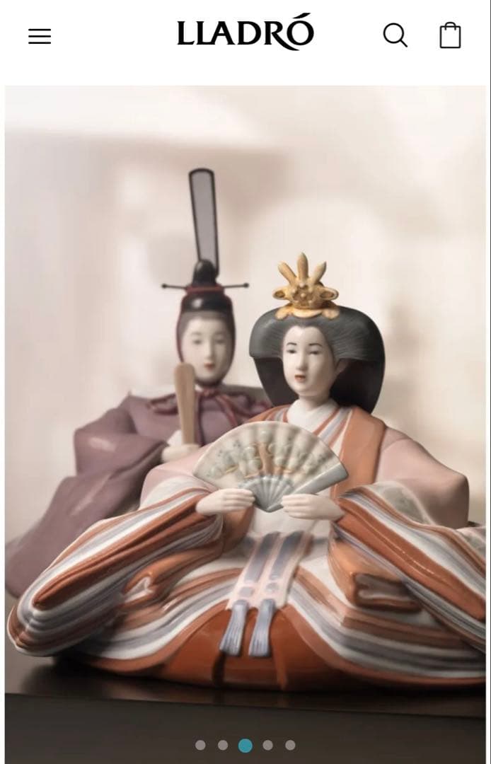 【美品】LLADRO リヤドロ　雛人形 親王飾り　限定品　屏風付き　ひな祭り