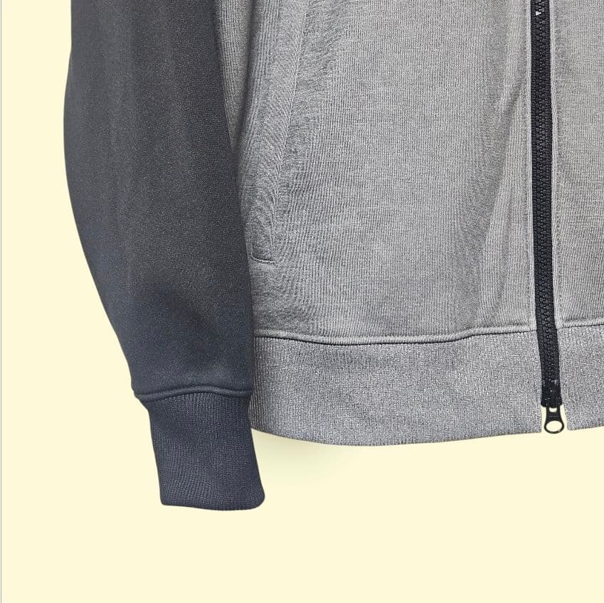 美品 FOOT JOY メンズ トラックジャケット L グレー×黒 Wジップ