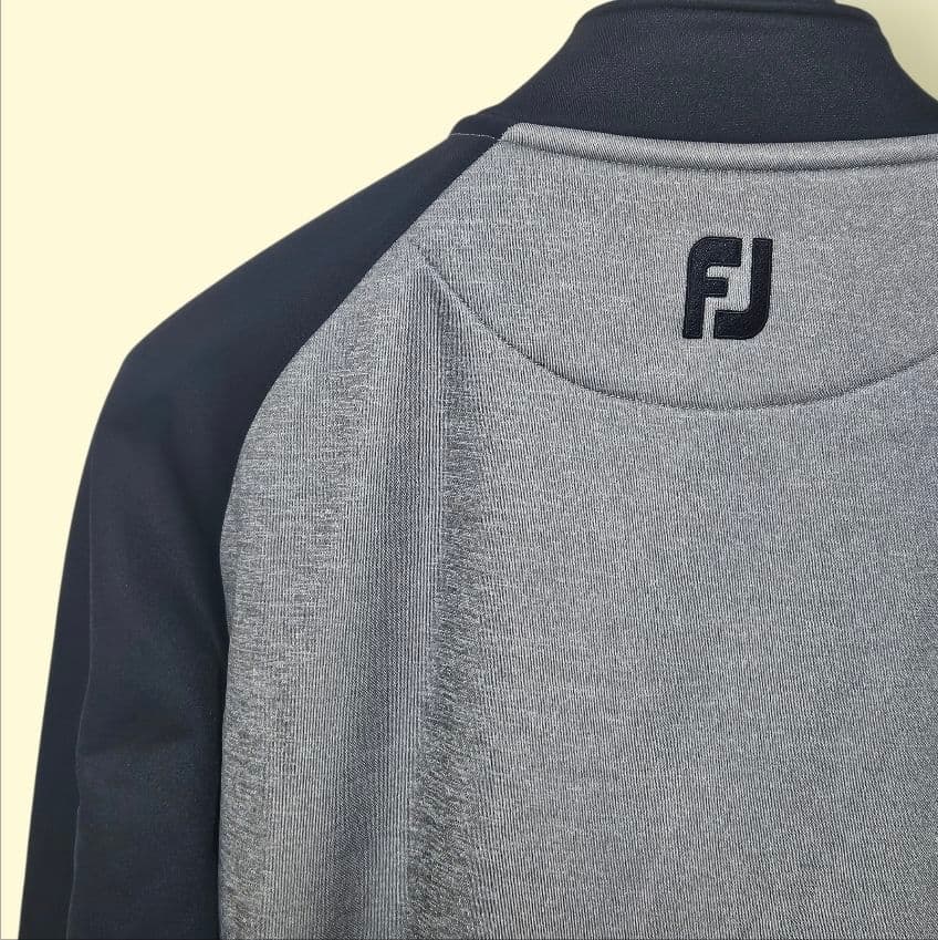 美品 FOOT JOY メンズ トラックジャケット L グレー×黒 Wジップ