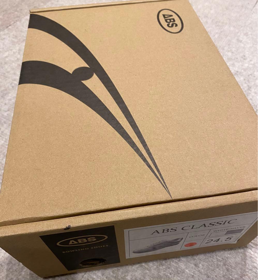 ABS CLASSIC ボウリングシューズ 24.5 ホワイト/シルバー