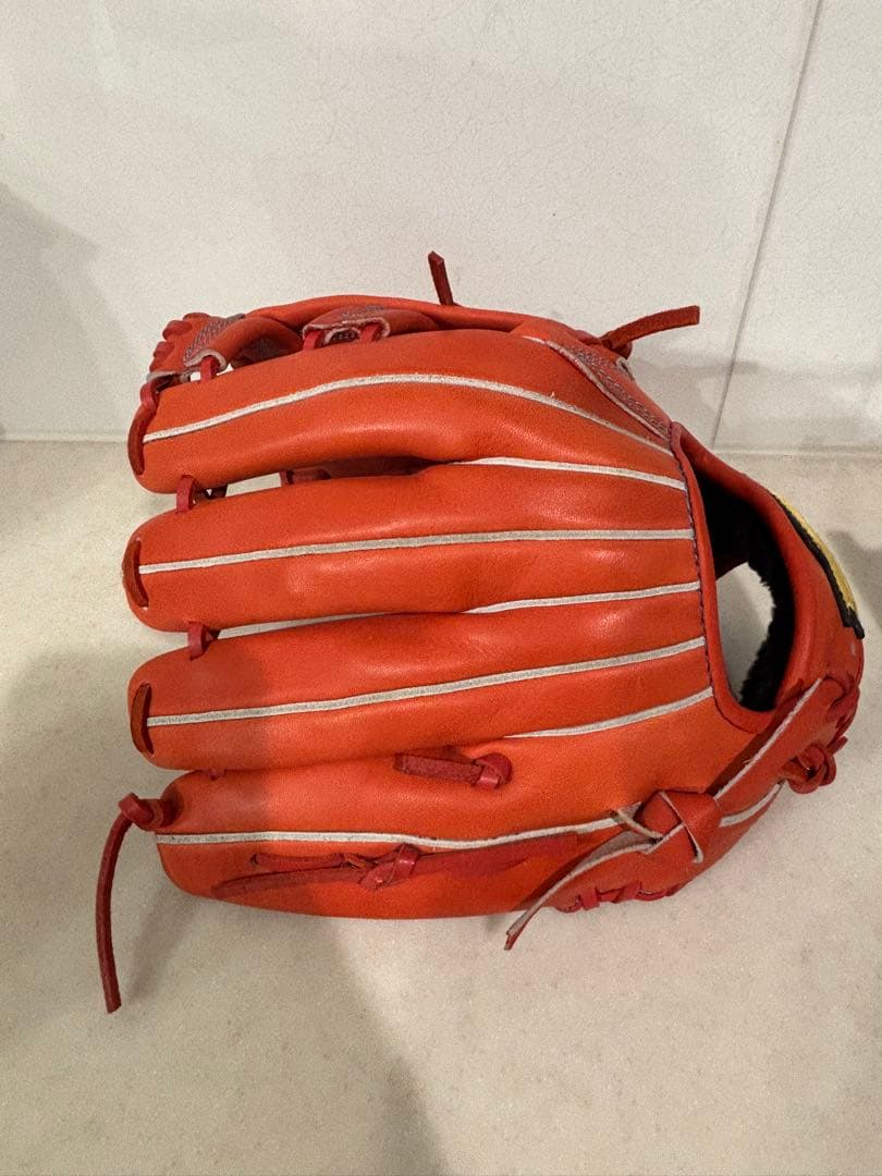 ほぼ未使用　SSK 軟式用グラブ　オールラウンド　スーパーソフト　オレンジ