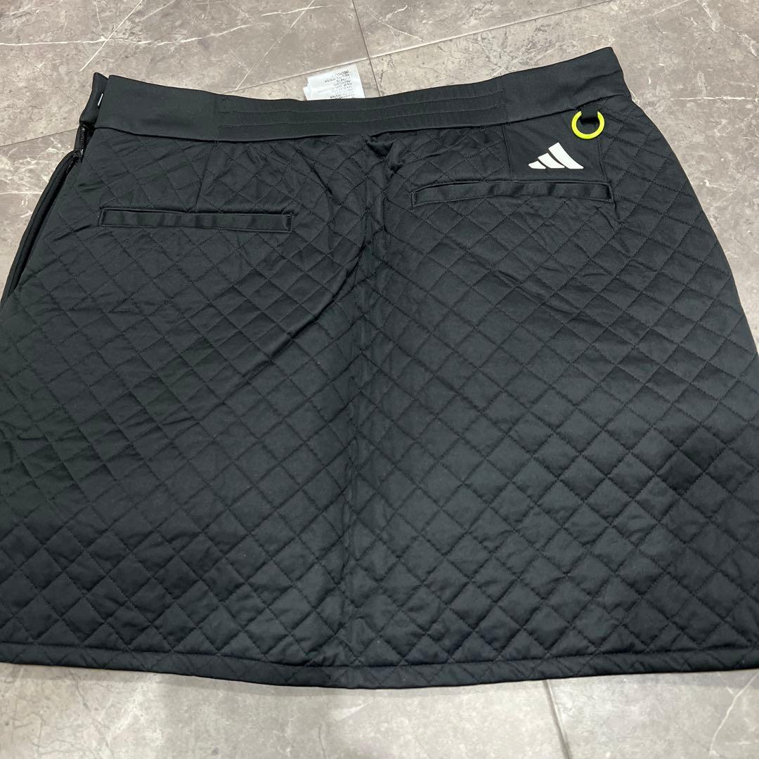 新品未使用タグ付 adidas 中綿入りスカート ブラック S ゴルフウェア