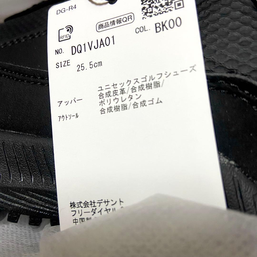 【取扱店舗限定品】デサントゴルフ シューズ ソフトスパイク メンズ 25.5 黒