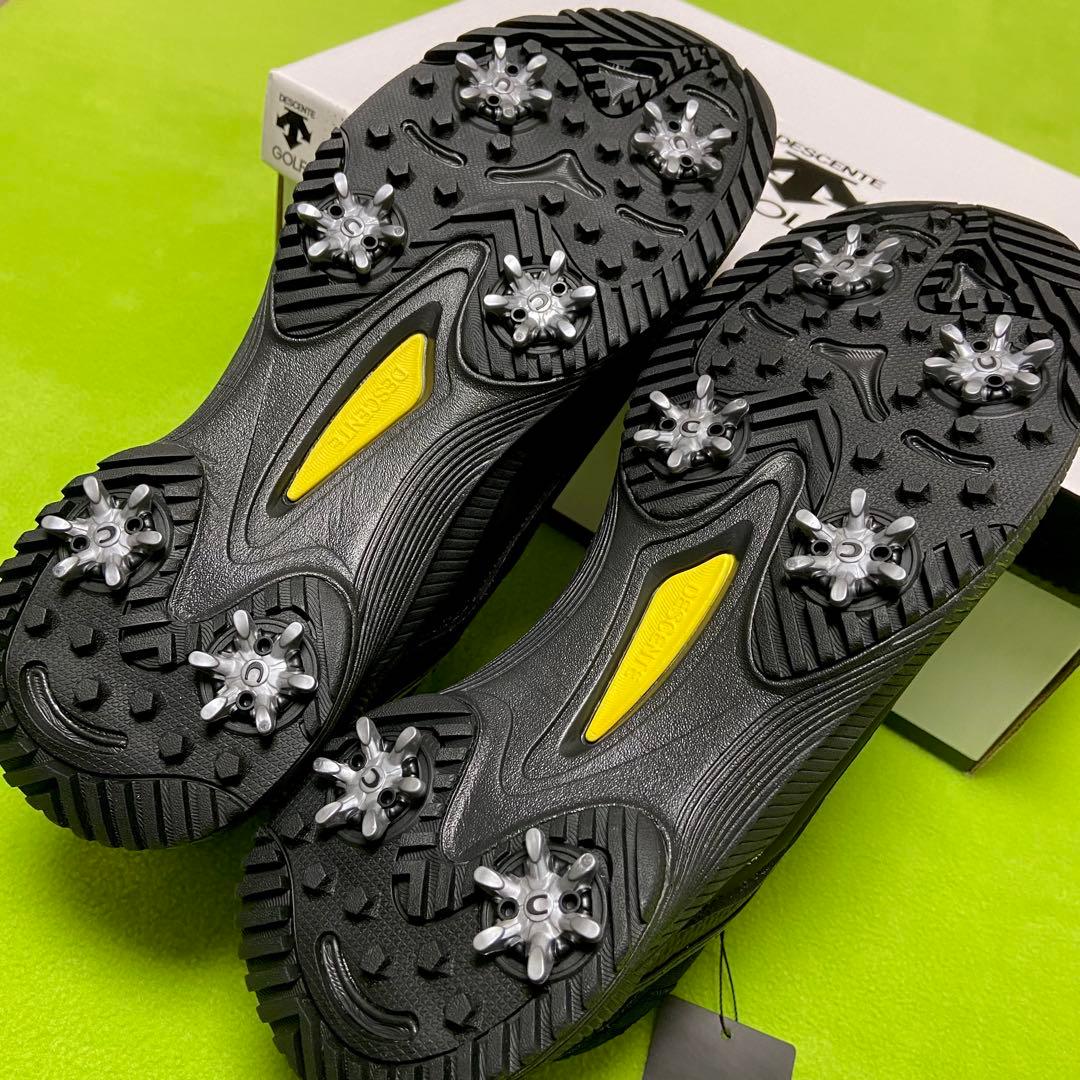 【取扱店舗限定品】デサントゴルフ シューズ ソフトスパイク メンズ 25.5 黒