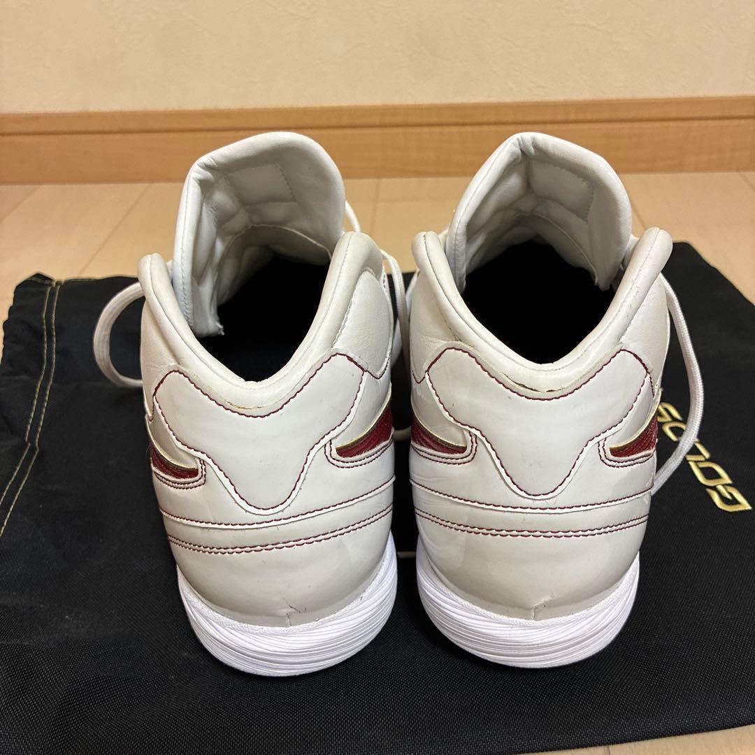 ASICS GOLDSTAGE スパイク ホワイト/レッド超強力Ｐ革付29.0㎝