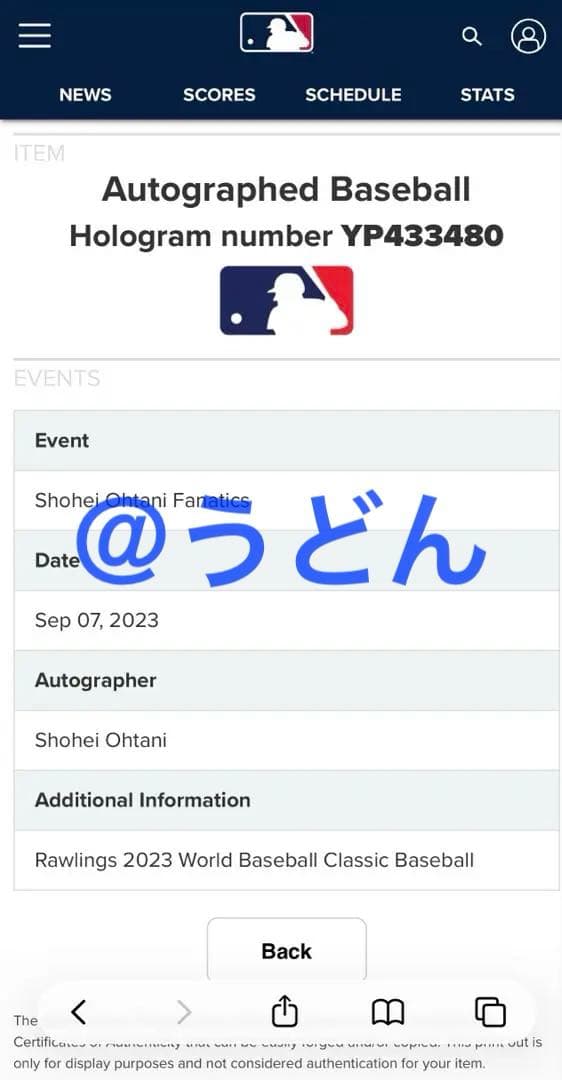 大谷翔平 直筆サインボール 2023年WBC公式ボール　toppnow