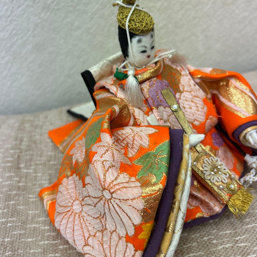 雛人形 オレンジ色 伝統的な雛祭り人形