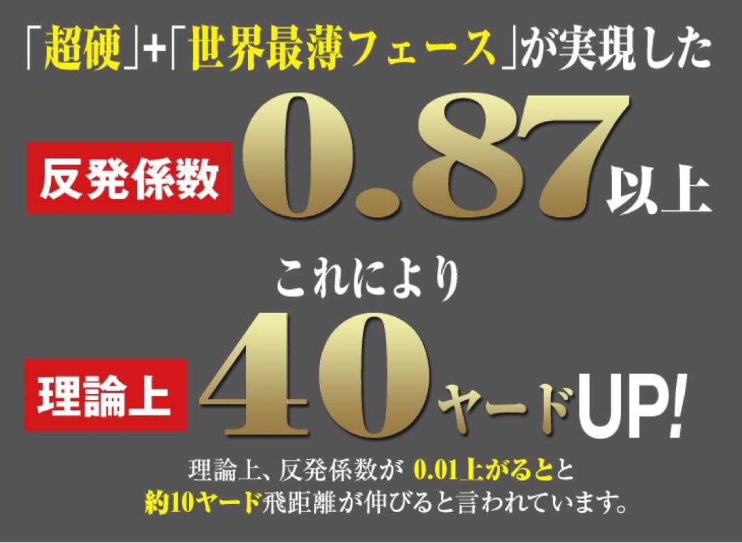 ☆世界最薄超高反発で40yUP! マキシマックス ブラックプレミア MAX1.7