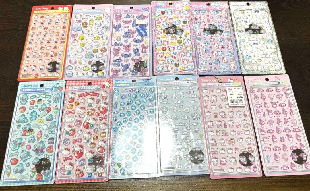 【161枚まとめ売り】ボンボンドロップシール うるちゅるシール プチドロ