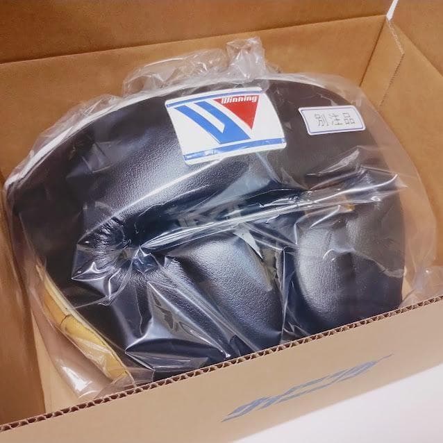 Winning ウイニング ボクシング ヘッドギア Mサイズ 黒金 別注品④