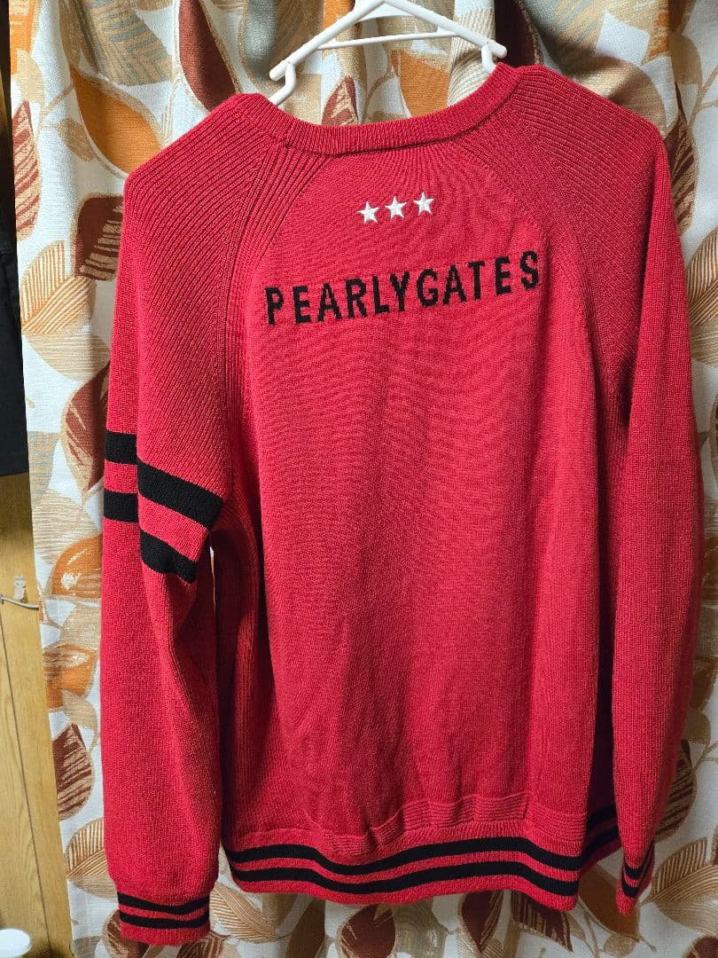 PEARLY GATES 赤 セーター サイズ5　防風