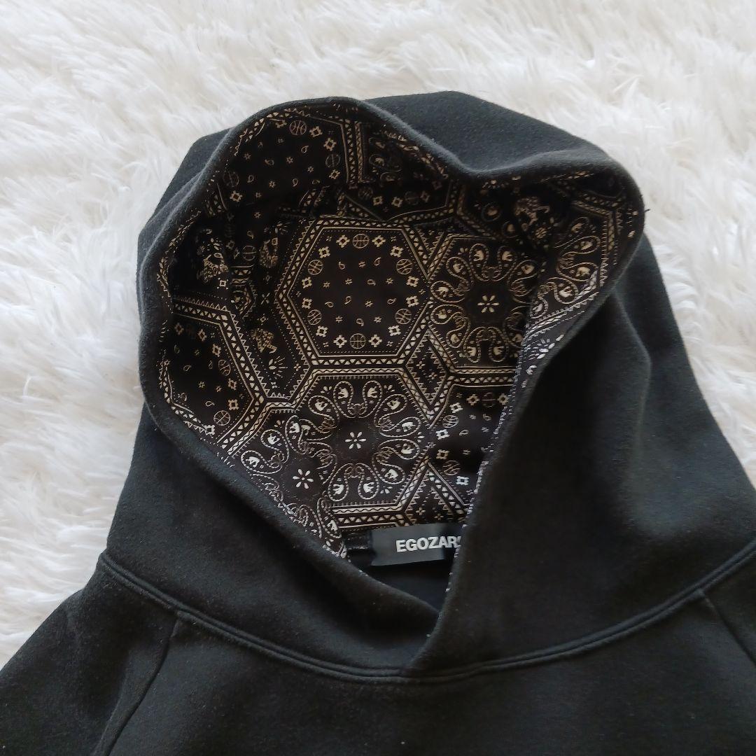 レア★EGOZARU ペイズリー パーカー 刺繍 黒 バンダナ XL 日本製