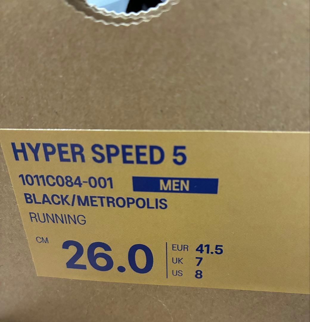 asicsメンズ HYPER SPEED 5ランニングシューズ／ブラック26cm