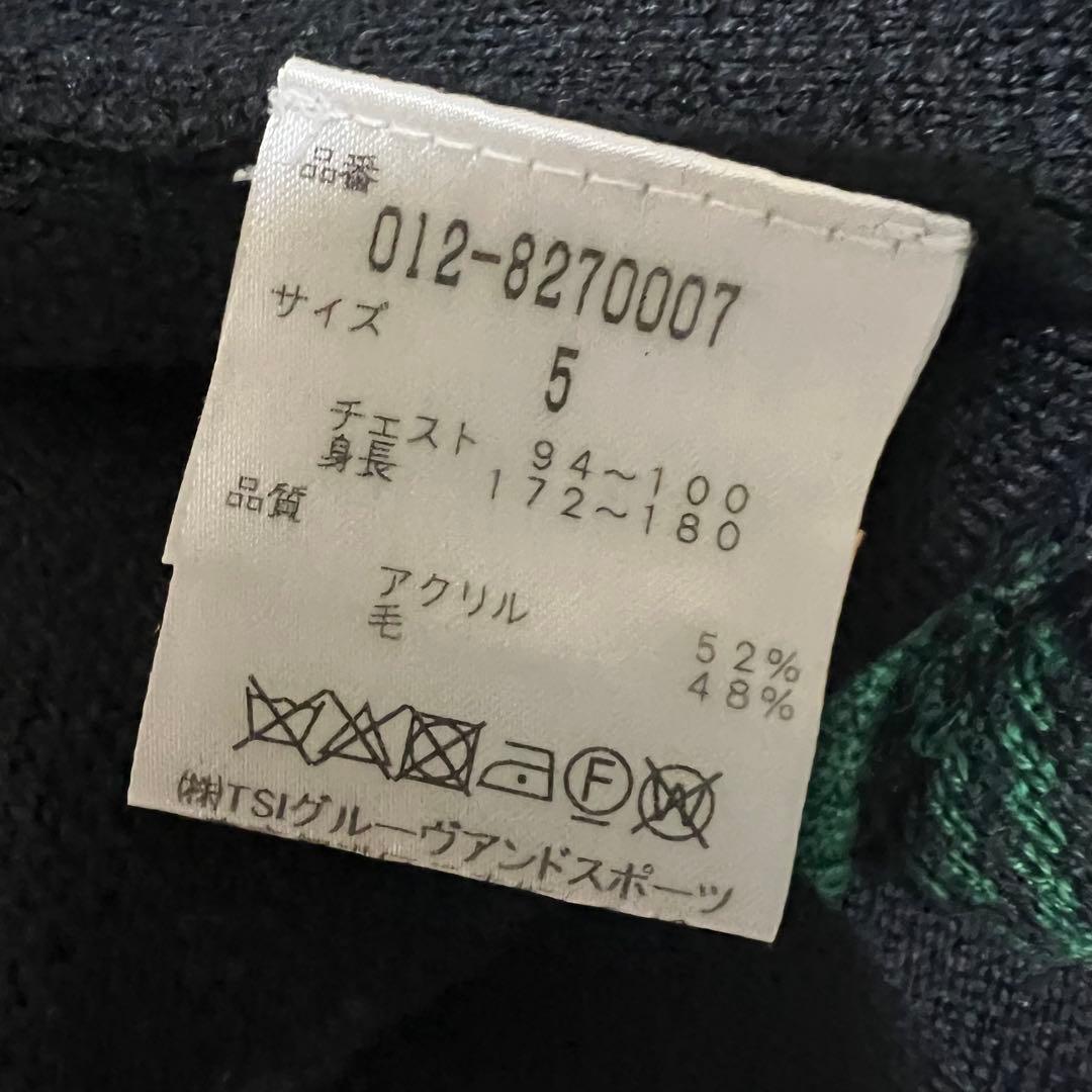 美品 ニューバランスゴルフ メンズ ニット チェック柄 サイズ5