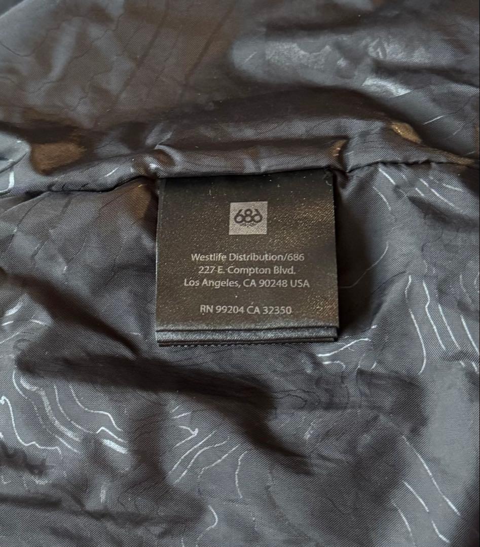 686 スノーボードウェア 上下 M 白×黒(練習用・サブ用)