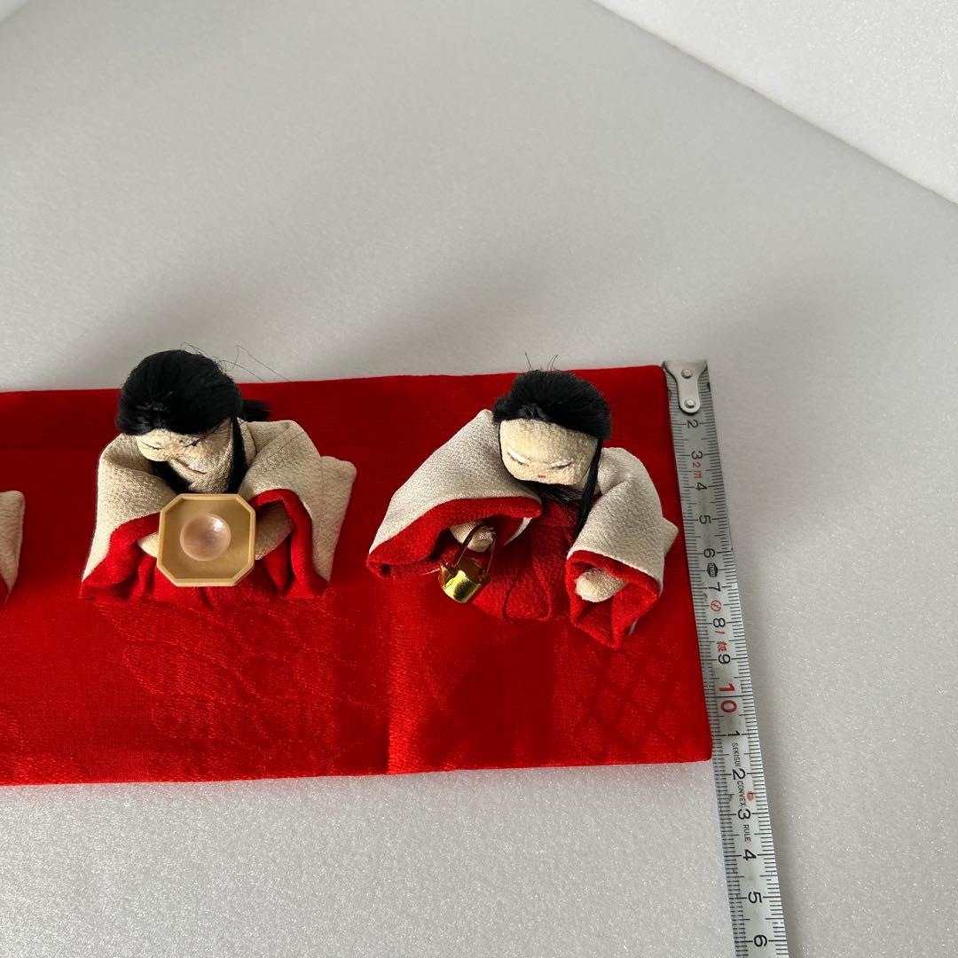 創作人形　粘土　三人官女　縮緬細工　ハンドメイド